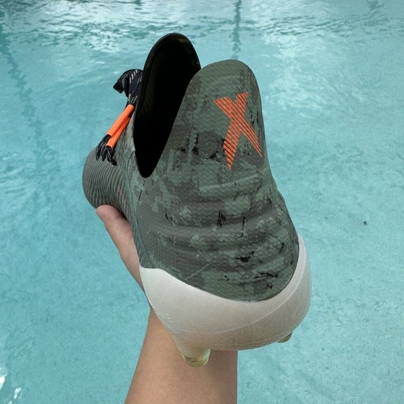 MEN'S Adidas X 19.1 FG Soccer Cleats Shoes Legacy Green Orange EF8296 Size 13 - Picture 8 of 9